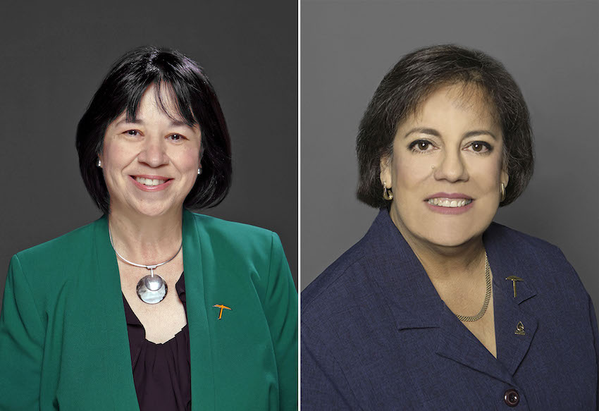 Eva Moya, Ph.D. (left), a professor in the Department of Social Work, and Ivonne Santiago, Ph.D., associate professor in the Department of Civil Engineering, are part of this year鈥檚 cohort of McDonald's Hispanos Triunfadores. They were celebrated along with this year鈥檚 other honorees at the 22nd annual awards luncheon on Tuesday at the Starlight Event Center in central El Paso. 